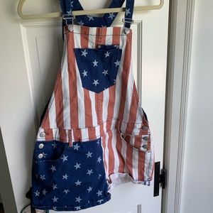 American flag overalls